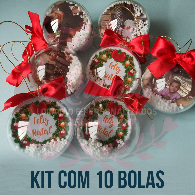 Kit com 10 bolas de natal personalizadas com fotos e frases – Loja – Anna  Lá Personalizados